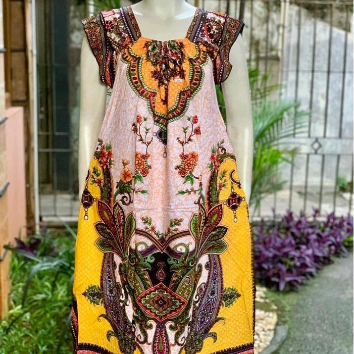 DASTER BATIK ELOK MODEL TANGAN SUSUN KARET DADA