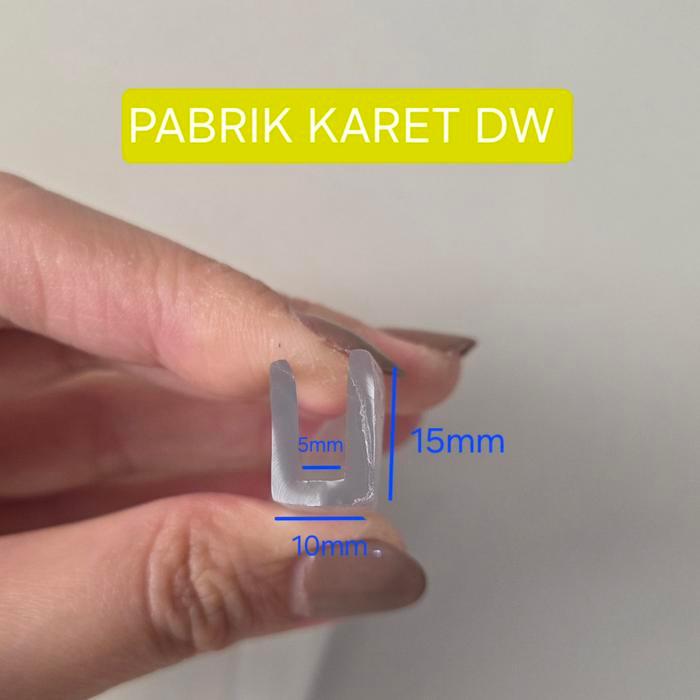 N3W Karet lis u jepit kaca 5 mm List u jepit plat 5mm BENING TRANSPARAN