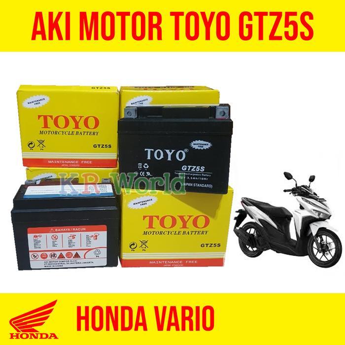 Aki Motor Honda Vario Merek Toyo Gtz5S 100% Original