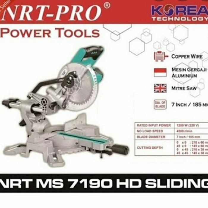 Miter Saw NRT MS 7190 HD 7"/ Sliding Mesin Mitre Saw NRT PRO MS7190/