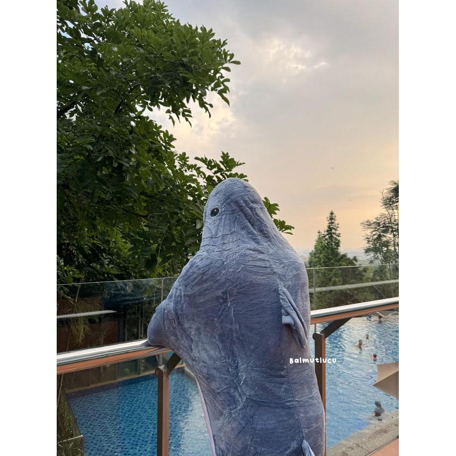 Balmutlucu Onesie Kostum Shark Hooded Blanket Selimut Piyama Hiu Remaja Dewasa Jumbo