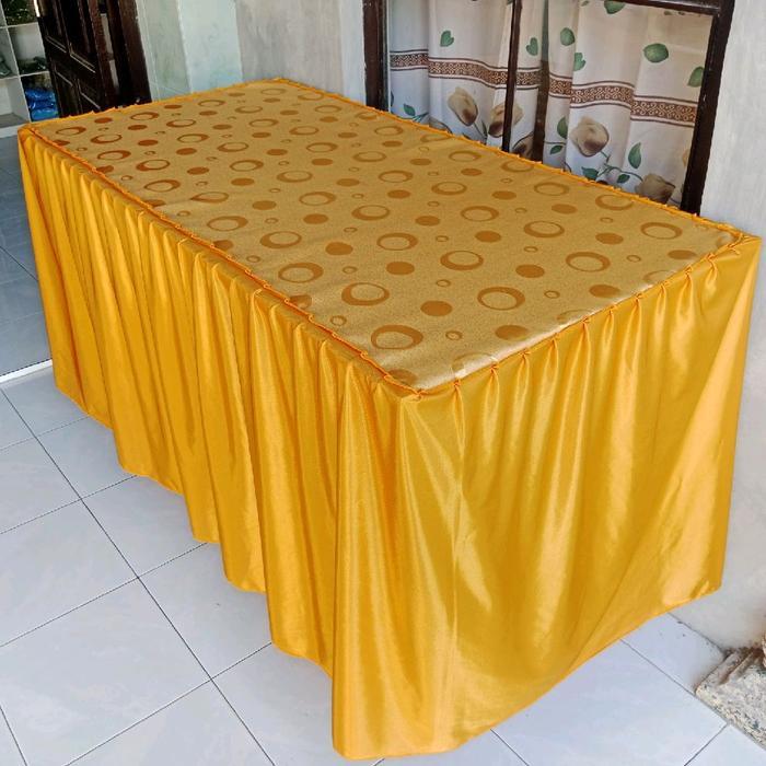 Taplak Meja Makan Rumbai panjang Murah Premium promo diskon Kain