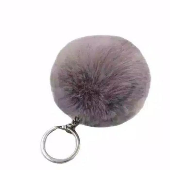 Grosir Gantungan Tas Kunci Pompom Bulu Bulat Murah - Bahan Kain Halus dan Lembut