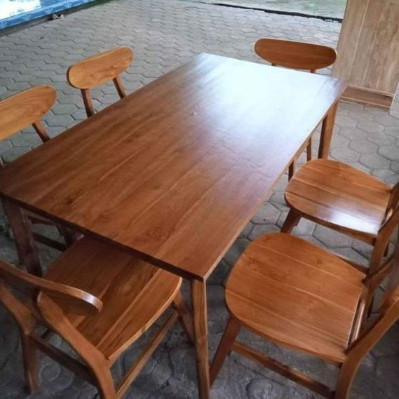 Set Meja Makan 6 Kursi Ropan Jati