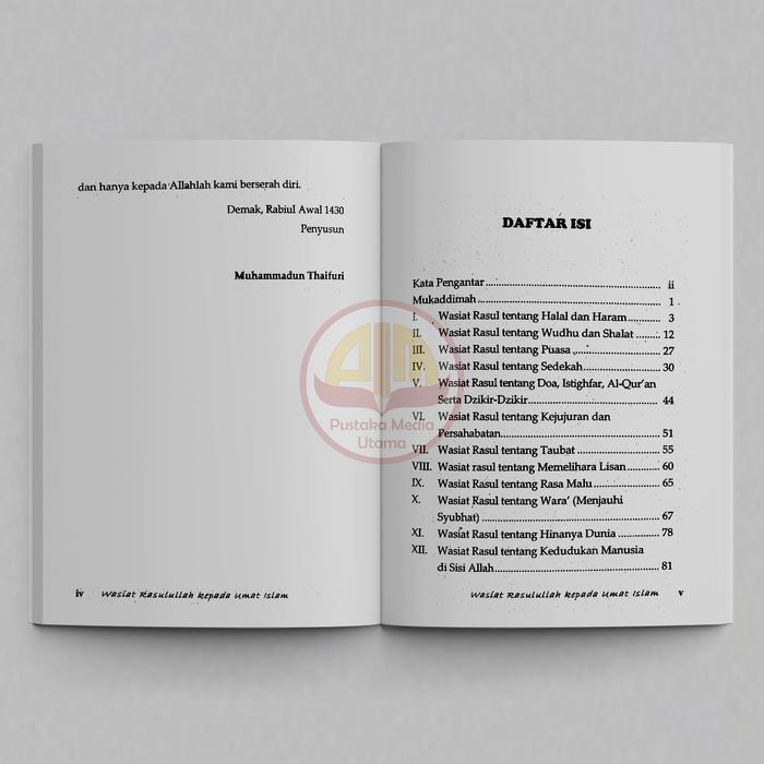 Terjemah Kitab Wasiatul Mustofa Wasiat Rasulullah Saw Kepada Sayyidina Ali Bin Abi Thalib 3 Bahasa