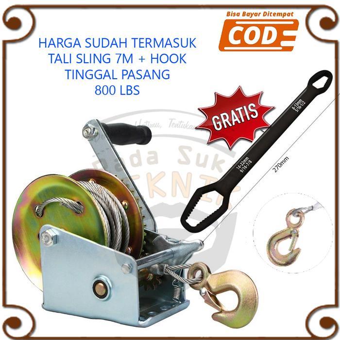 katrol gulungan kerekan manual include tali sling 650cm kanopi sleding