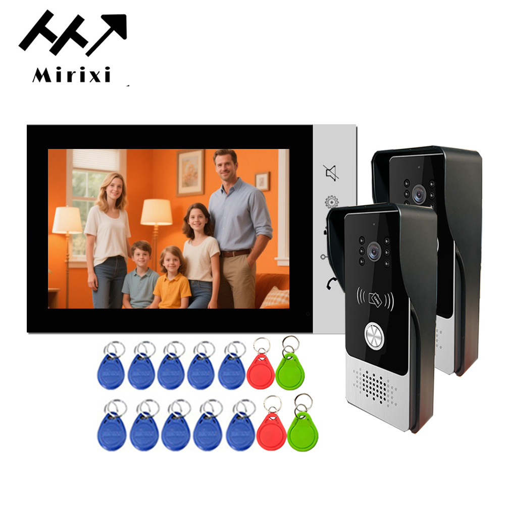 7 Inch RFID Video Door Intercom Door Phone Doorbell Camera Video Access Door Control Day Night
