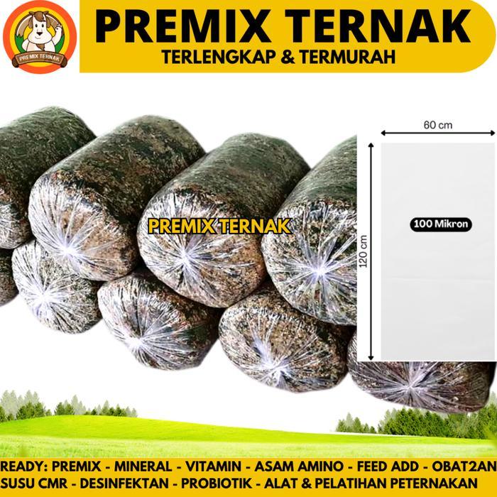Plastik Silase 100 Mikron 1 Kg (8 Lembar) - Plastik Kantong Silase Fermentasi Pakan Ternak Sapi