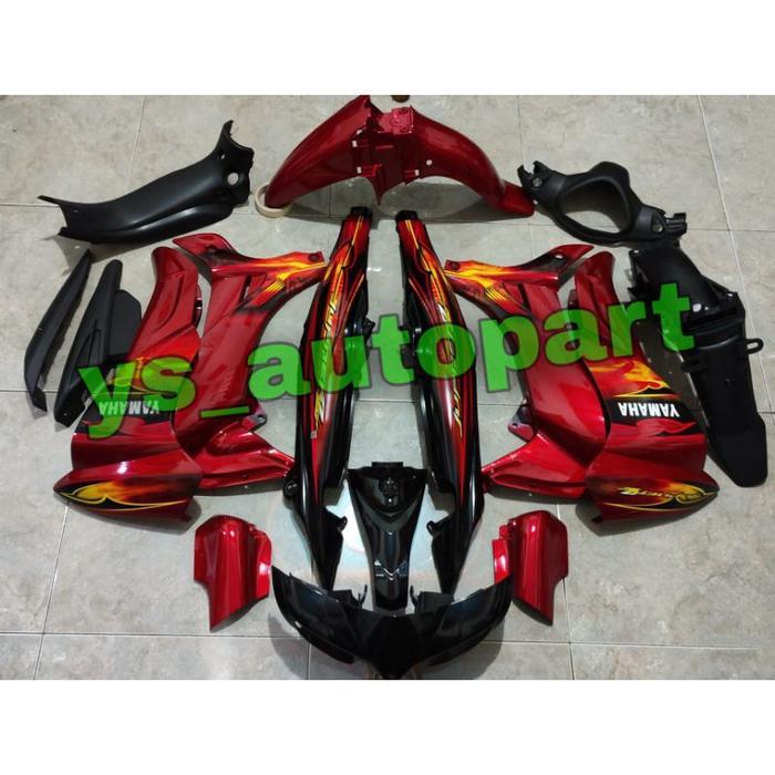 COVER BODY FULLSET BODY HALUS KASAR JUPITER Z NEW BURHAN MERAH MARUN Motorcycle