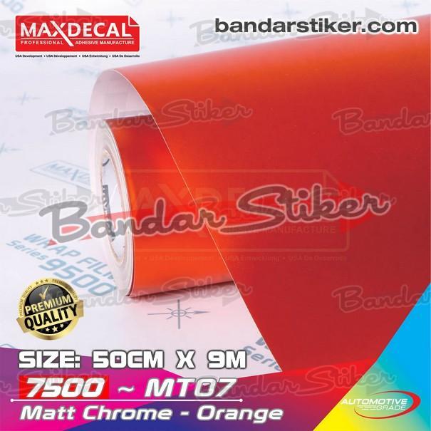 MAXDECAL MT07 Matte Chrome ORANGE Skotlet Motor Premium Krum Dop ROLL