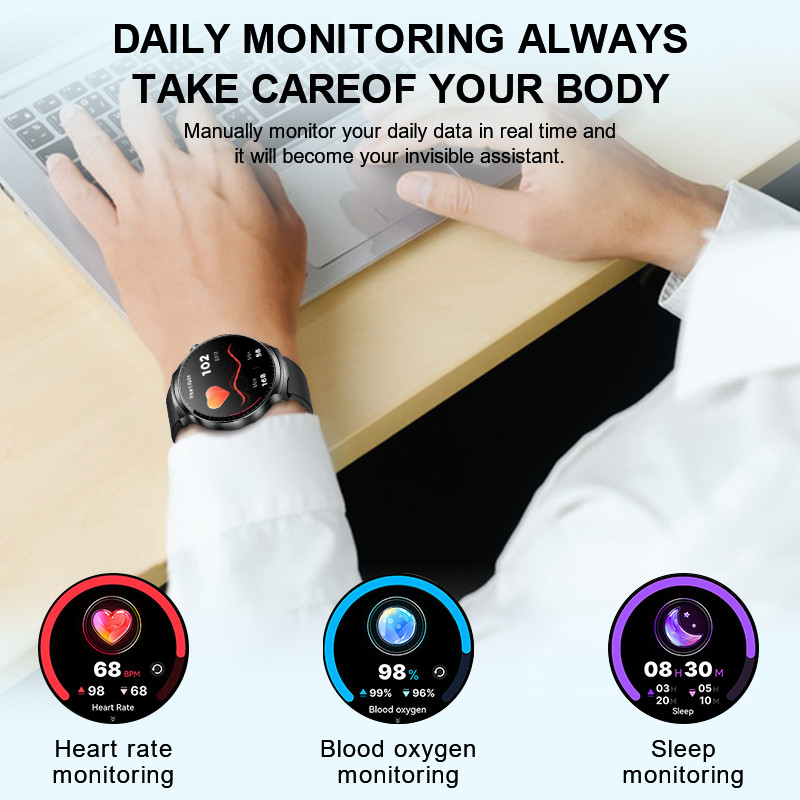 LIGE New TWS 2 in 1 Headset Smart Watch 1.85"Bluetooth Call Earphone Smartwatch Men Heart Rate