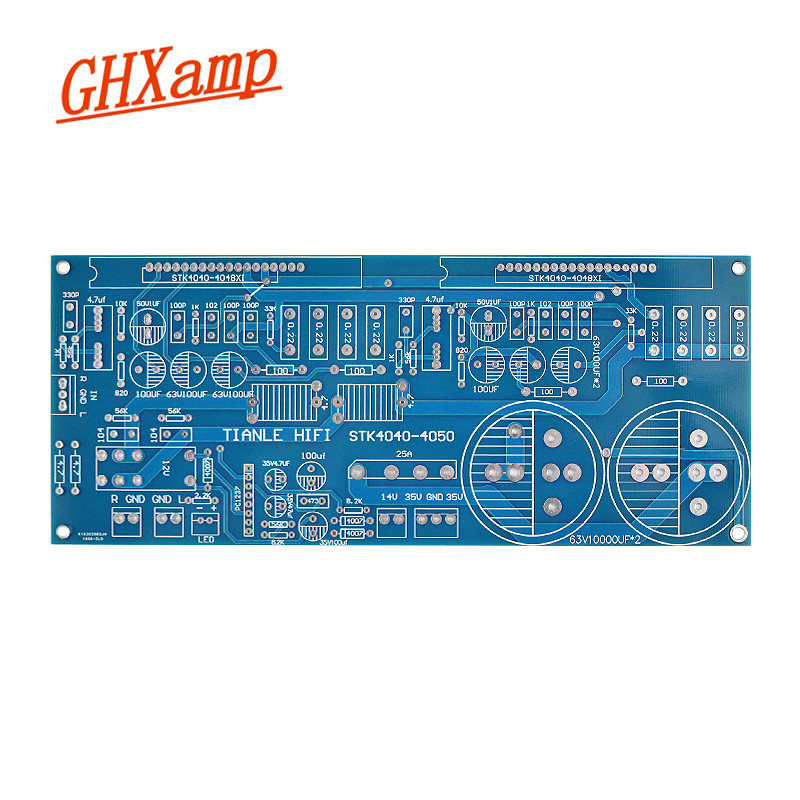 GHXAMP Thick Film Power Amplifier PCB Empty Board Dual Channel High Current For STK4036-STK4050