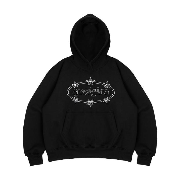 Moxie Hoodie Boxy Syncform Unisex Cotton Fleece 330GSM - Black