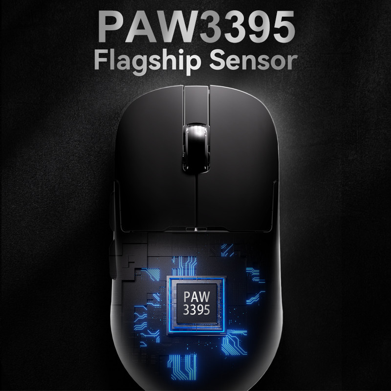AJAZZ AJ179 PRO PAW3395 Lightweight Wired Wireless Mouse with Magnetic Charging Base Ergonomic Macro
