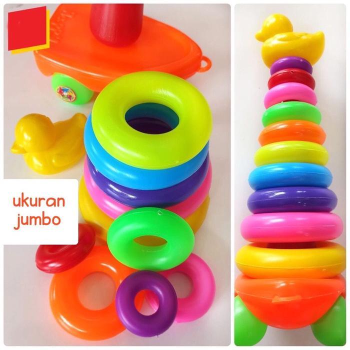 Super MAINAN EDUKATIF RING DONAT DONAT SUSUN BEBEK UKURAN BESAR