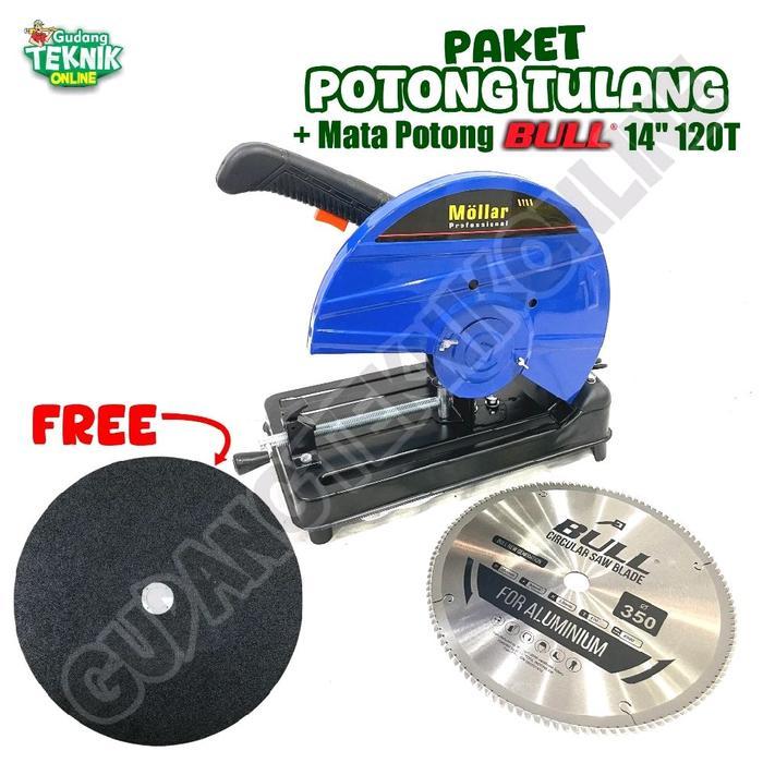 (PAKET POTONG TULANG) Mesin Potong Tulang 14" Cut Off MOLLAR CM3580 3350 / Mesin Gerinda Pemotong Be