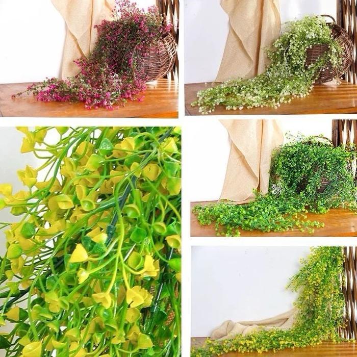 "New" Daun Anggrek Juntai Plastik / Daun Juntai Lonceng/ Daun Hias Dinding Decorasi Artificial
