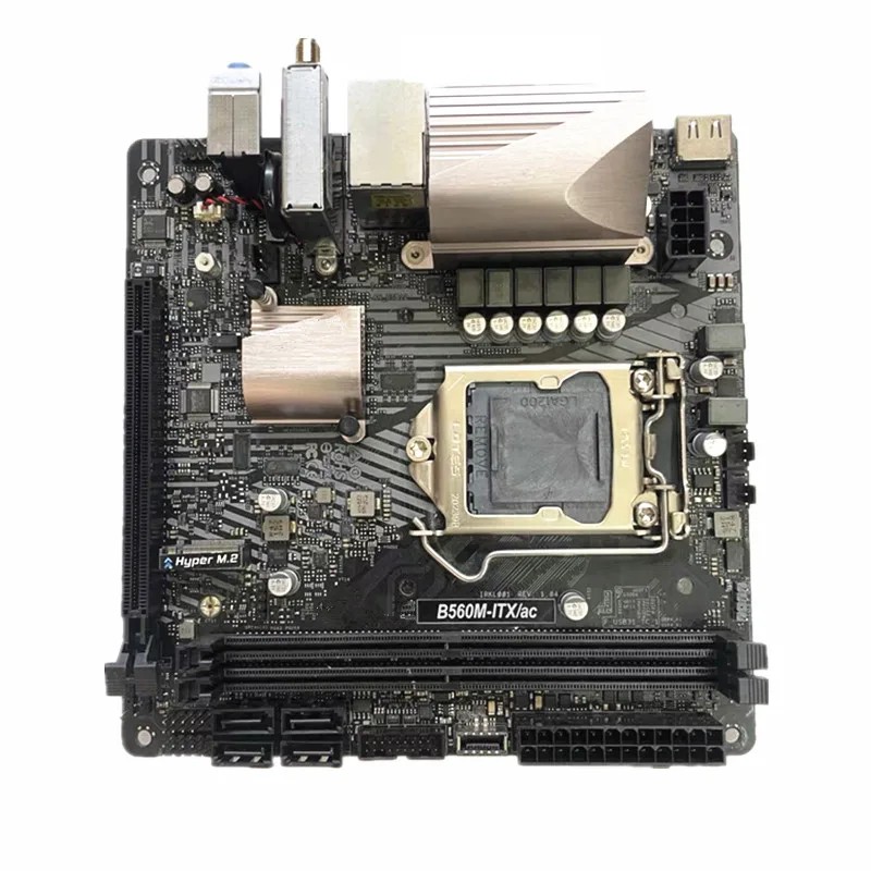 Terbaru 2026B560 B560M Mini-ITX Motherboard ASROCK B560M-ITX/ac LGA 1200 DDR4 64GB M.2 PCI-E 4.0 sup