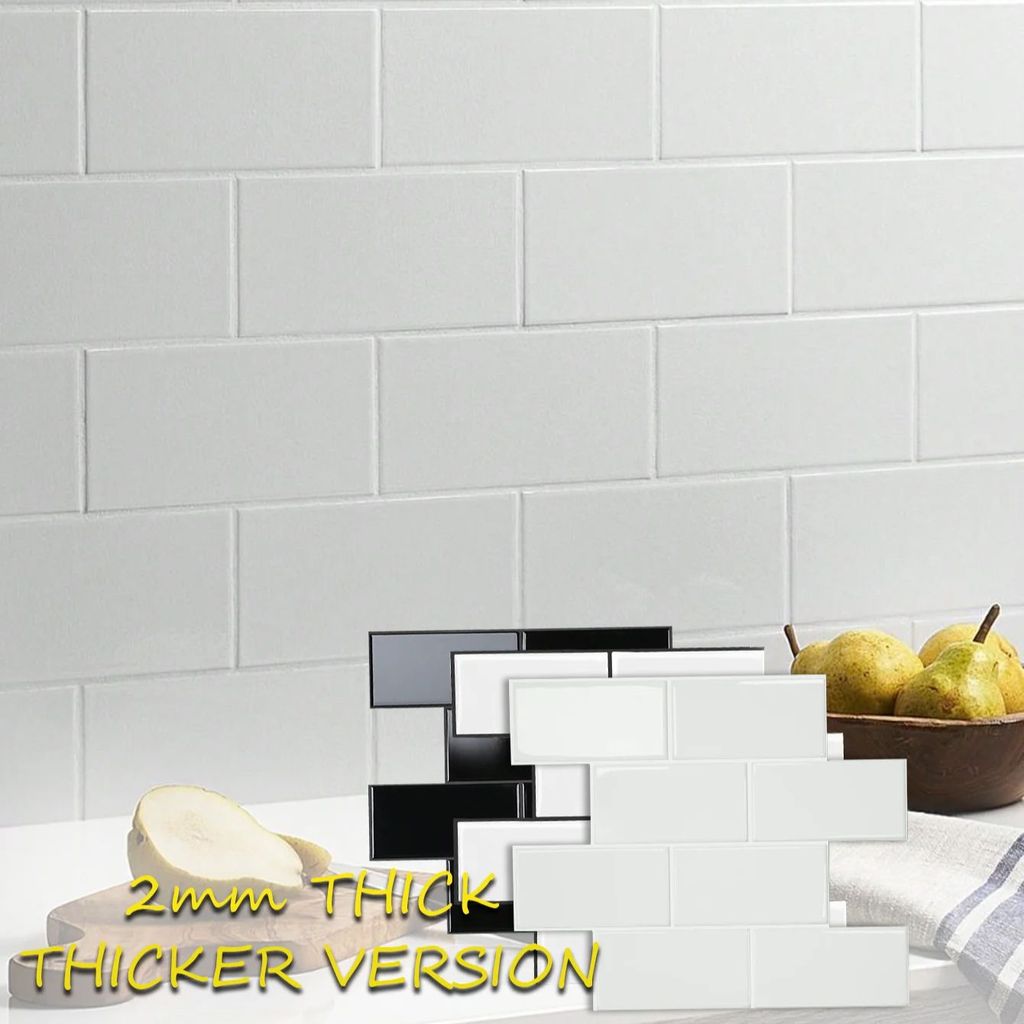 5/10 Sheets (Thicker Design) Backsplash Tile for Kitchen Peel and Stick,Stick on Backsplash for
