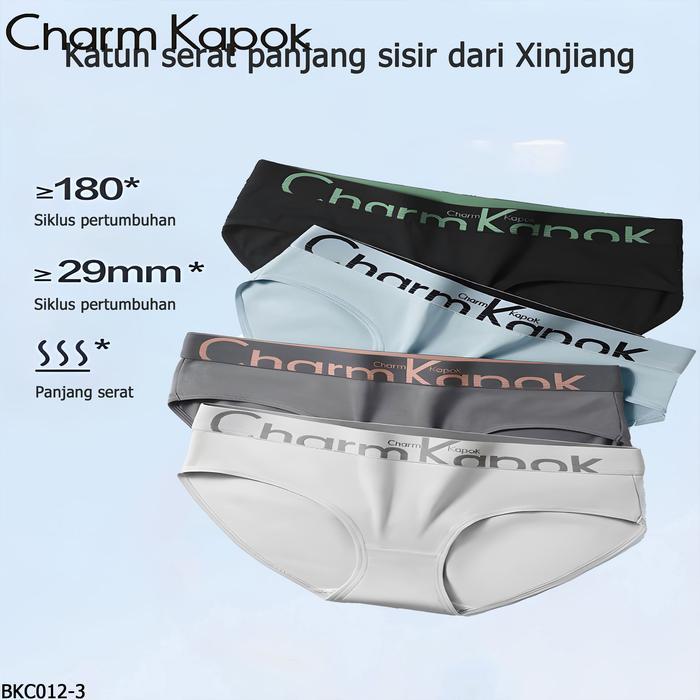Charm Kapok Celana Dalam Wanita Katun Seamless Tidak Membekas Bkc012-3 Terbaru