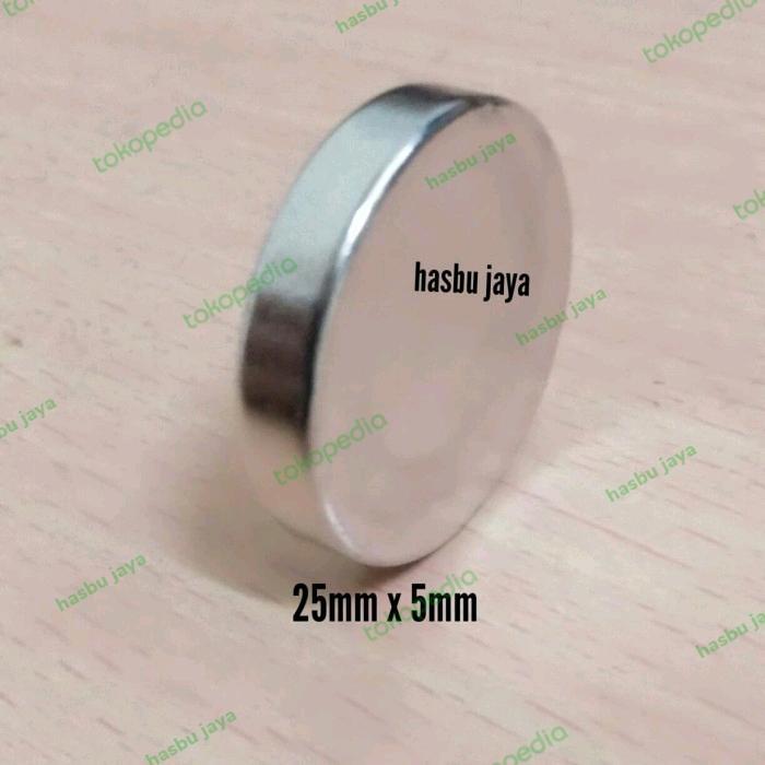 1 Pcs - Magnet 25mm x 5mm neodymium koin bulat