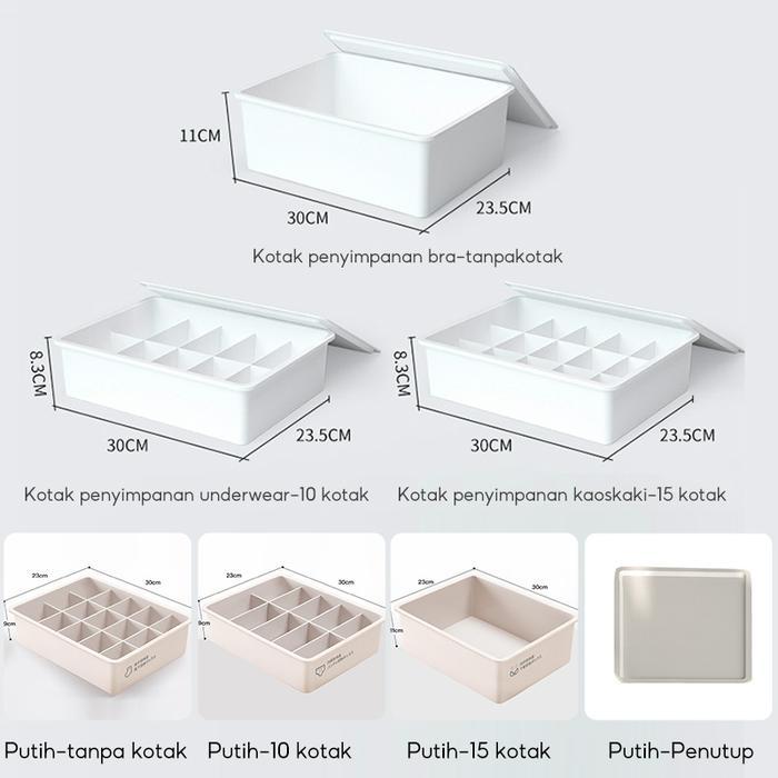 "New" Kotak Penyimpanan Pakaian Dalam / Box Underwear / Storage Box / Box Organizer / Laci Plastik