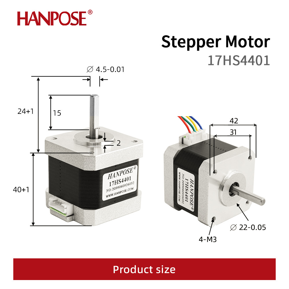 Nema17 Stepper Motor 42 motor42BYGH 1.5A (17HS4401) motor 4-lead 40mm for CNC 3D printer 12V stepper