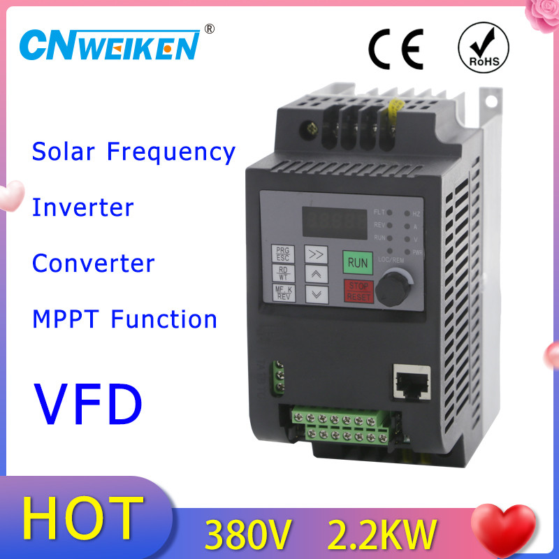 Solar VFD Vector Control frequency converter DC 490V-690V to Three-phase 380V 2.2kw solar pump inver