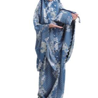 Top Mukena dewasa Traveling Maxmara Flower Satin Silky 2 IN 1