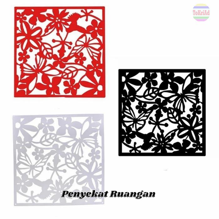 Hiasan dekorasi dinding sekat ruangan rumah kamar vintage bahan PVC