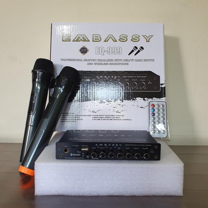 Pre Amp Parametrik Embassy Eq-999 Include Wireless Mic & Remotepekan Promo Bulan Ini