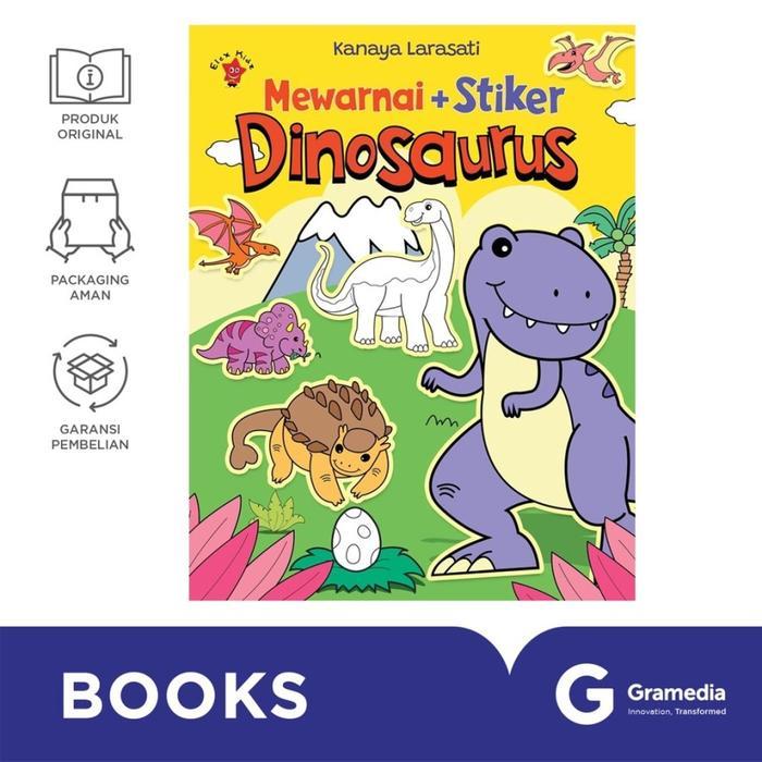 Buku Mewarnai + Stiker Dinosaurus (Kanaya Larasati)