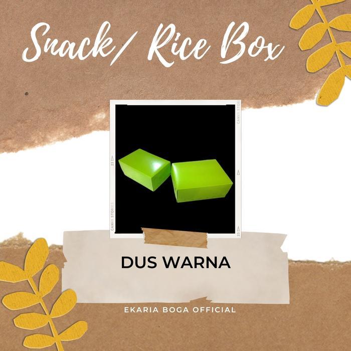 SNACK BOX/ RICE BOX KOTAK DUS NASI/ SNACK/ KUE DUS WARNA