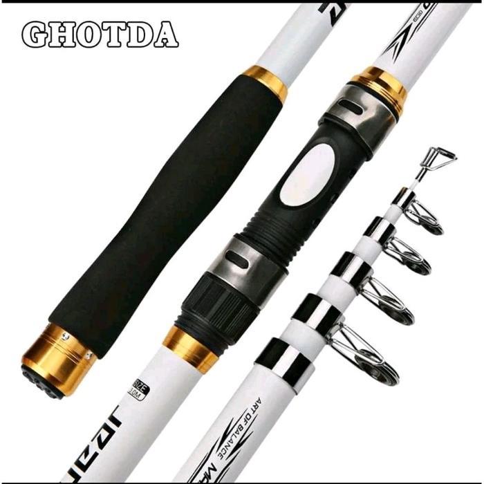 joran antena telescopic bahan carbon fiber/joran pancing ikan Portable