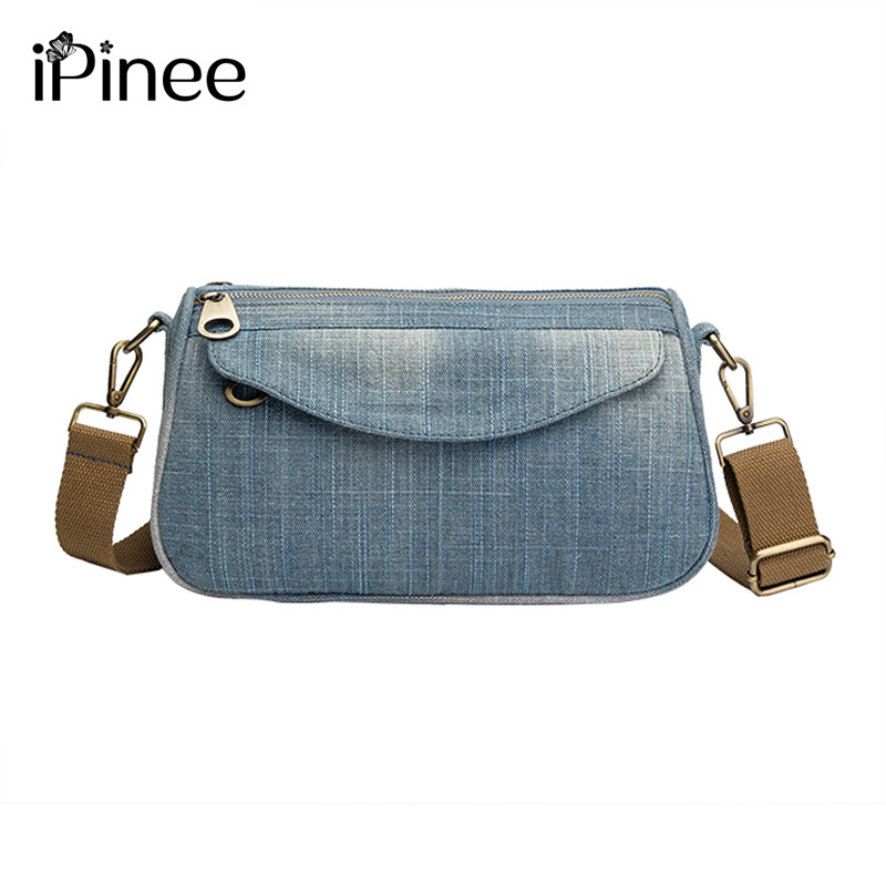 iPinee Fashion Women Messenger Bag New Brand Hight Quality Female Shoulder Bag Luxury Blue Woman