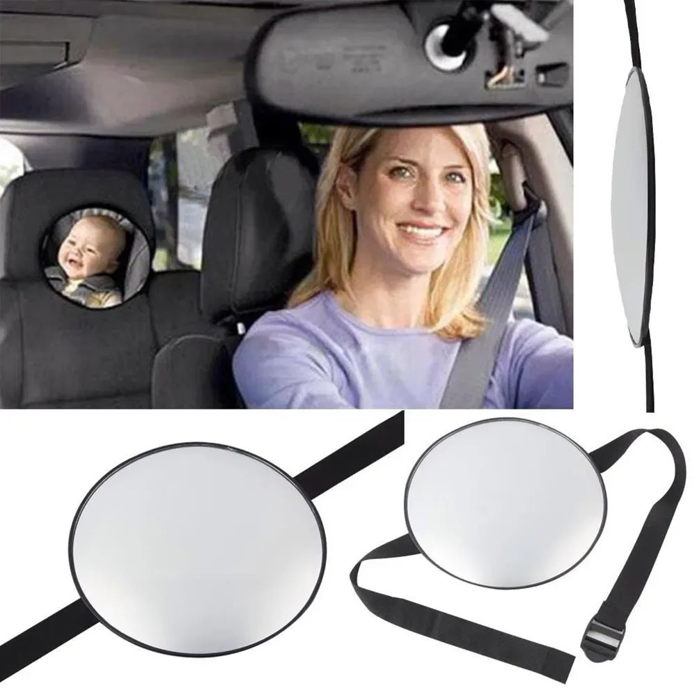 Shatterproof Baby Mirror- Explosion-proof PC glass with soft silicone edges, zero shatter risk