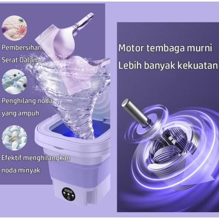 habibi Mesin Cuci Mini Dengan Pengering Kecil Lipat Mesin Cuci portable Ringan Mesin Cuci Binatu