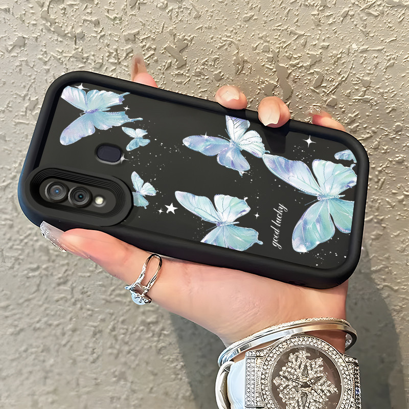 Casing Hp Untuk Samsung Galaxy A30 A20 M10s Case Kupu-kupu Galaksi Kasing Premium Matte Cesing Compa