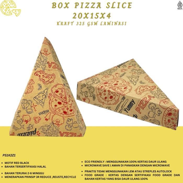 Thebest- Dus Pizza Slice Box Pizza Segitiga Dus Crepes (PS1K2Z1)