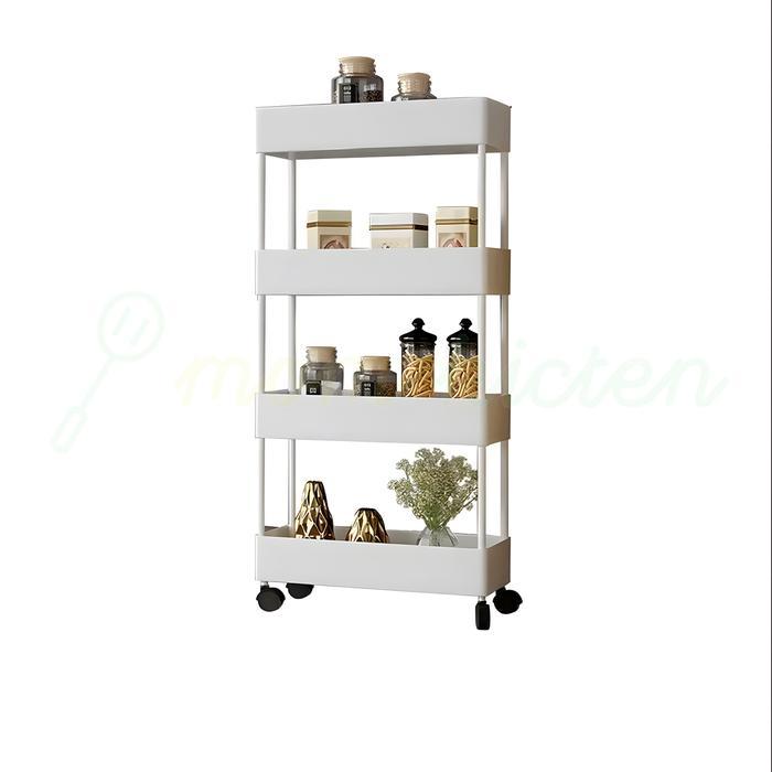 RAK TROLI PLASTIK RAK TOILET RAK KAMAR MANDI RAK DAPUR RAK SERBAGUNA RAK SUSUN 4 SUSUN /3 SUSUN/2