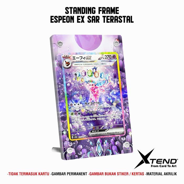 Espeon EX SAR Terastal Raw stand pigura figura akrilik frame by Xtend TCG kartu pokemon original