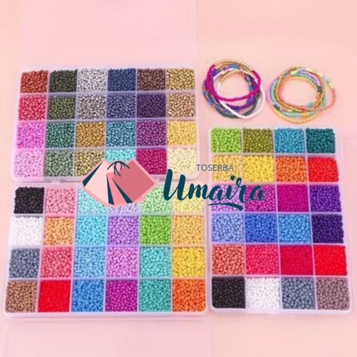 {PROMO} Set Box Manik Manik Pasir 4MM - 1 Box Manik Pasir - 1 Set Manik Pasir 4 MM