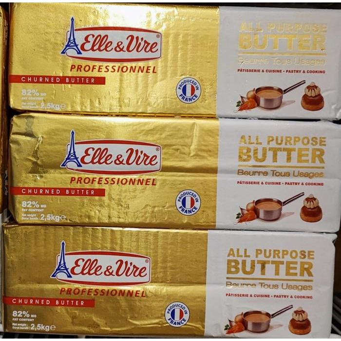 Elle&vire Butter unsalted [ mentega tawar ] 2.5 Kg