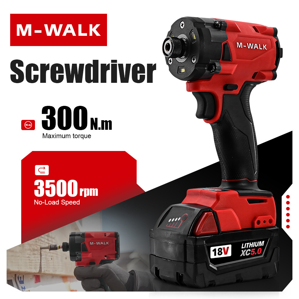 M-WALK 300N.m Max Torque Brushless Impact Driver 3500RPM High Power screwdrive Electric Power Tool