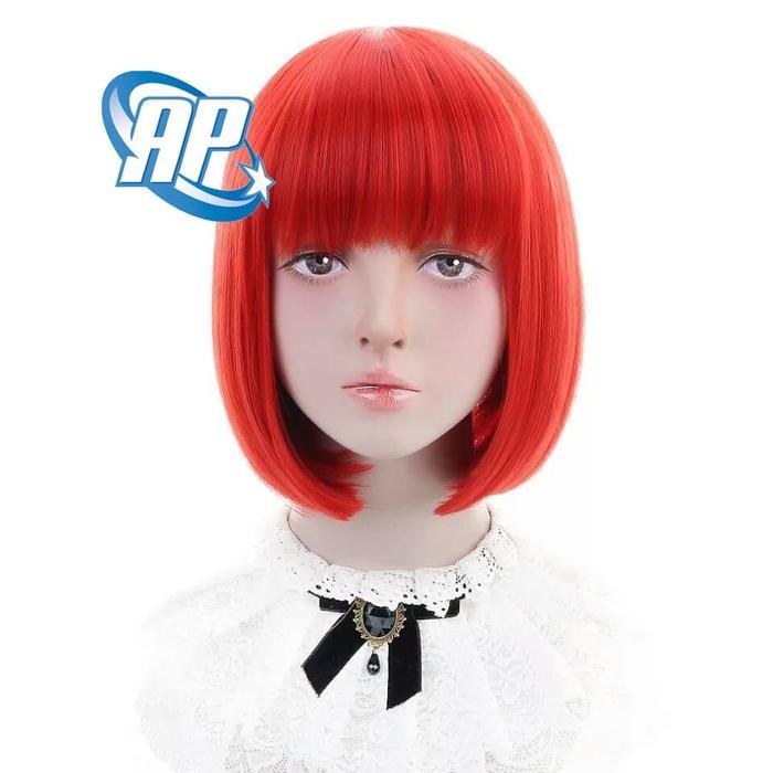 WIG Bob / Wig poni Pendek / Rambut palsu bob murah / Wig bob merah
