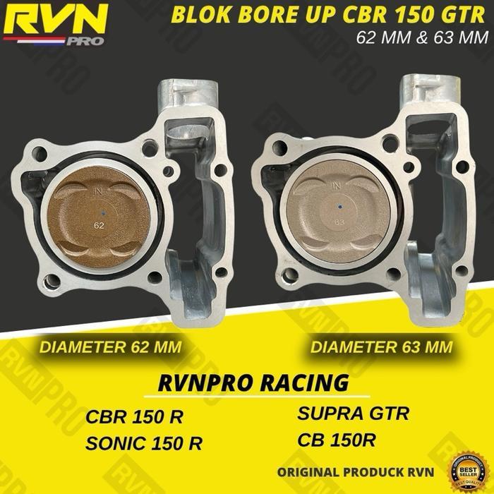 BLOK SEHER BORE UP RACING K56 CBR 150R NEW SONIC 150 R CB 150R NEW SUPRA GTR 150 62 63 MM 62MM 63MM