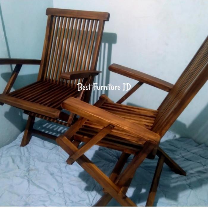 Kursi Lipat Lengan Kayu Jati - Kursi Lipat Lengan Teras Cafe Kayu Jati