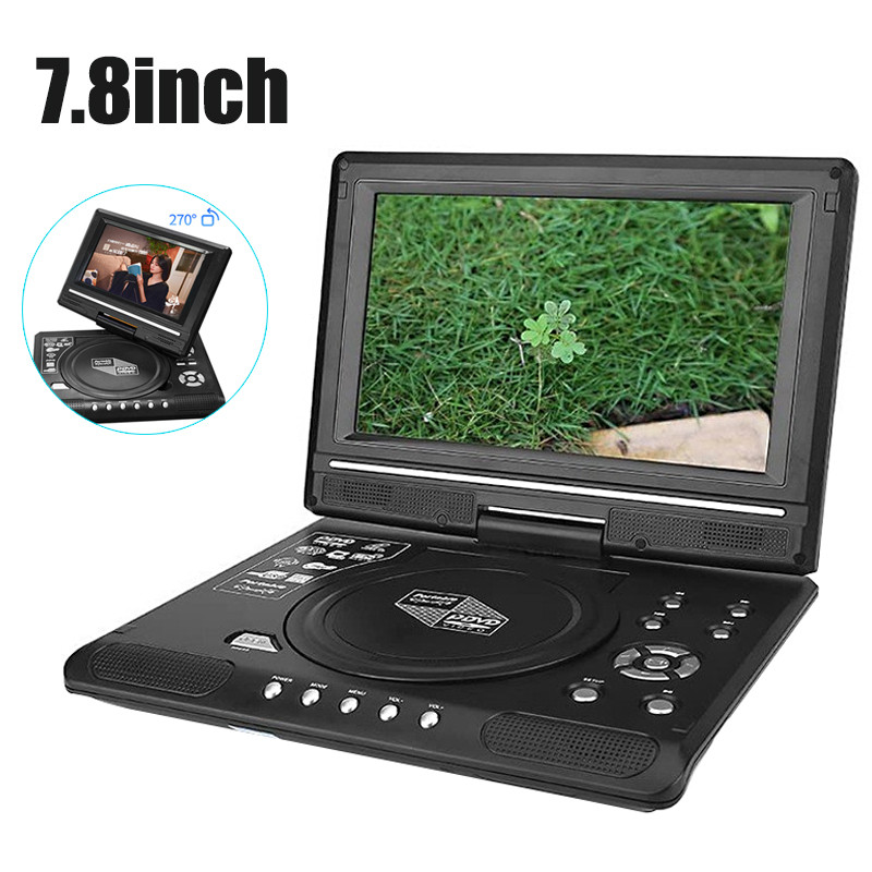 Portable 7.8 Inch DVD CD EVD Disc Player Hone Game TV Player 270 Rotatable LCD Screen Mini DVD
