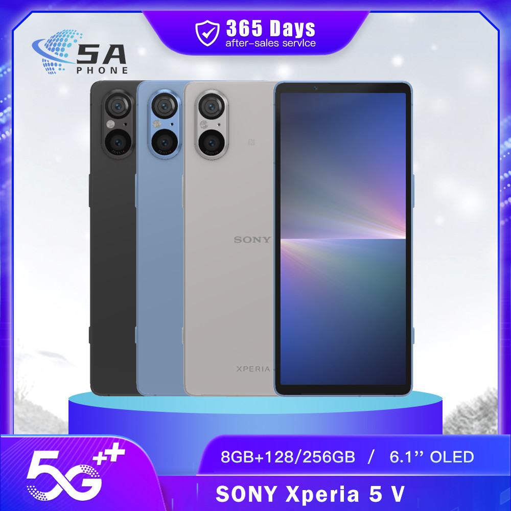 Original Sony Xperia 5 V XQ-DE72 XQ-DE54 5G Mobile Phone 128GB/256GB Dual SIM NFC 120Hz 6.1'' OLED