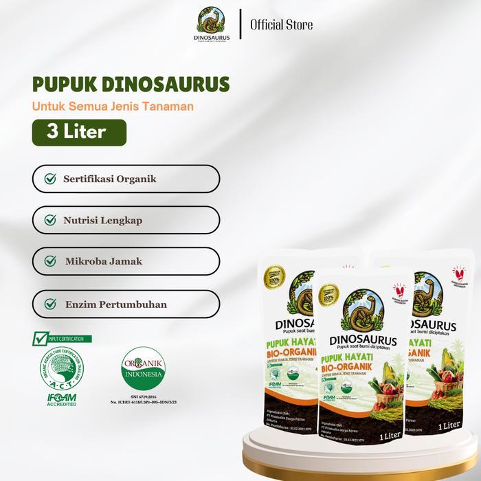 Pupuk DINOSAURUS - Pupuk Organik Cair Pembenah Tanah 3 Liter